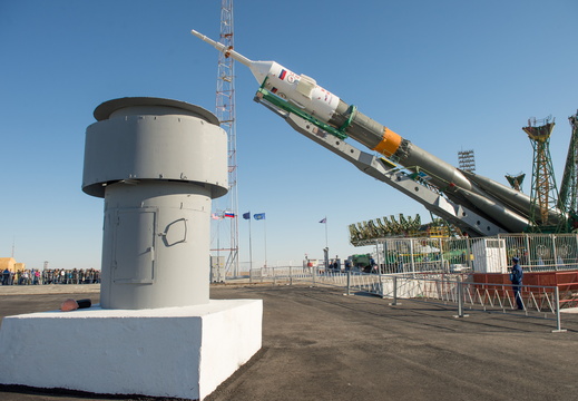 nasa2explore 9898985344 The Soyuz TMA-10M Spacecraft Is Erected Into Position