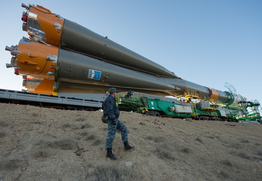 nasa2explore 9899060453 The Soyuz TMA-10M Spacecraft Is Rolled Out