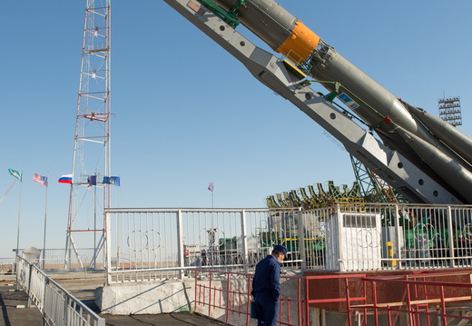nasa2explore 9899078073 The Soyuz TMA-10M Spacecraft Is Erected Into Position