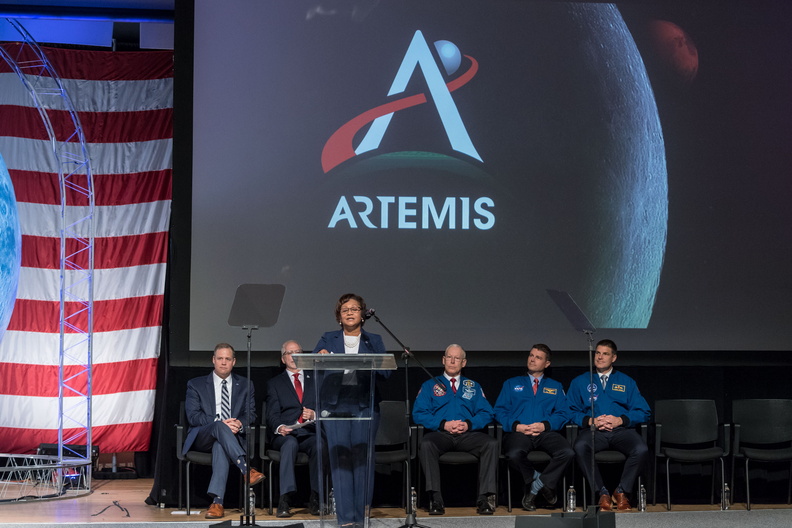 Johnson Space Center Deputy Director Vanessa Wyche addresses visitors attending the graduation of the 2017 Class of Astronauts - 49362227168_bd48d663e8_o.jpg