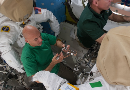 Station Crew Preps for Spacewalk - 9184903956 2021f82036 o