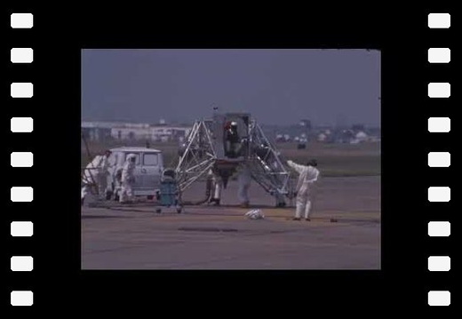 Neil Armstrong flying the LLTV - 1969 Nasa footages ( No sound )