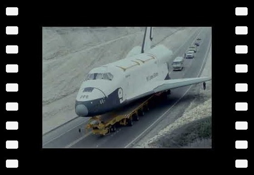 Enterprise transport to Vanderberg shuttle complex - 1985 footages ( No sound )