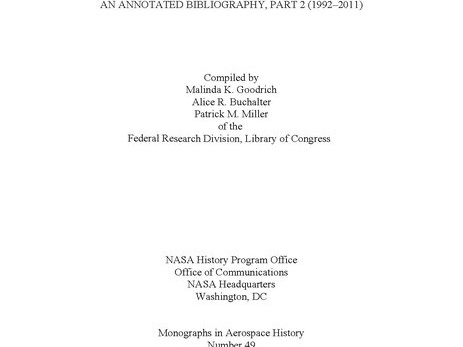 Toward a History of the Space Shuttle: An Annotated Bibliography