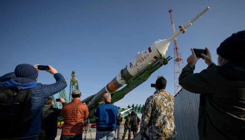 nasa2explore_51099752850_The_Soyuz_MS-18_rocket_is_raised_at_the_launch_pad.jpg