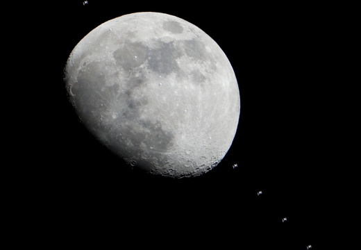 nasa2explore 6643776013 Space Station Crossing Face of Moon