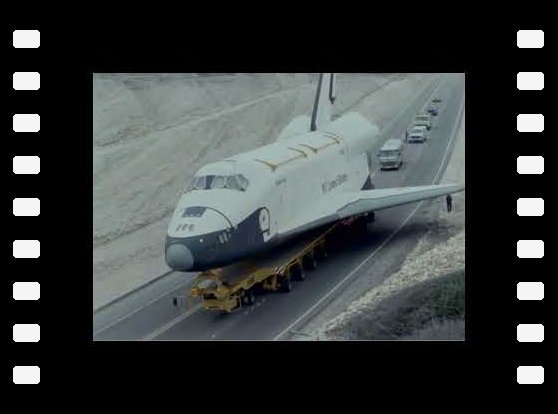 Enterprise transport to Vanderberg shuttle complex - 1985 footages ( No sound )