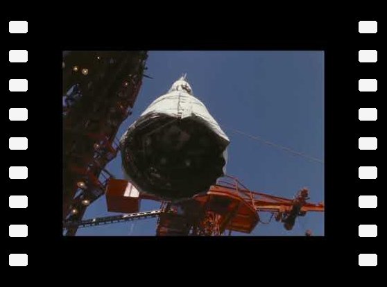 Gemini 9 capsule installation on launch pad - 1966 Nasa footages ( No sound )